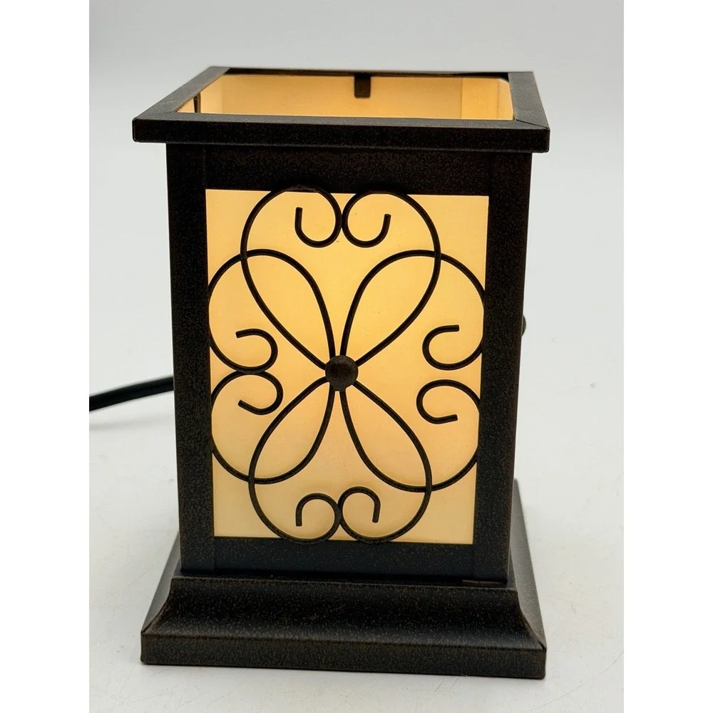 Mission Style Accent Table Lamp Bronze Metal Base WORKS